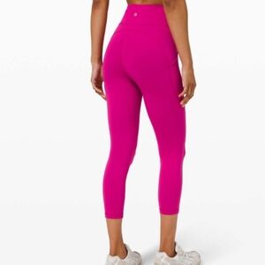 Lululemon Invigorate Tight 23" Activewear Ripened Raspberry Pink size 8
